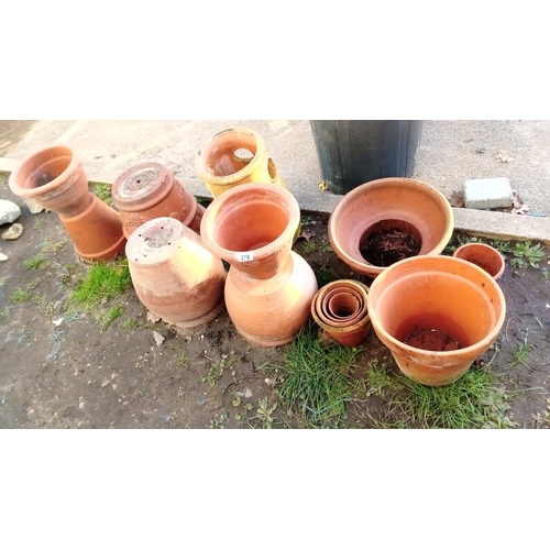 279 - A Large collection of terracotta Pots