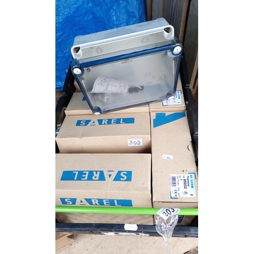 303 - 6 x New Boxed weatherproof Electrical Box