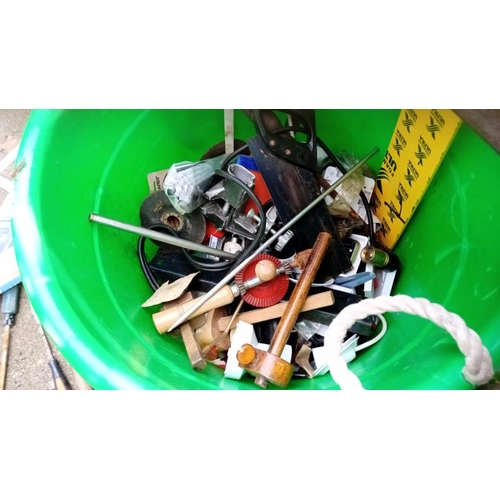 378 - A large garden tub full of workshop tools etc