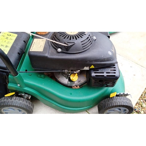 338 - A Clean 40cm Petrol Lawn mover with catcher.