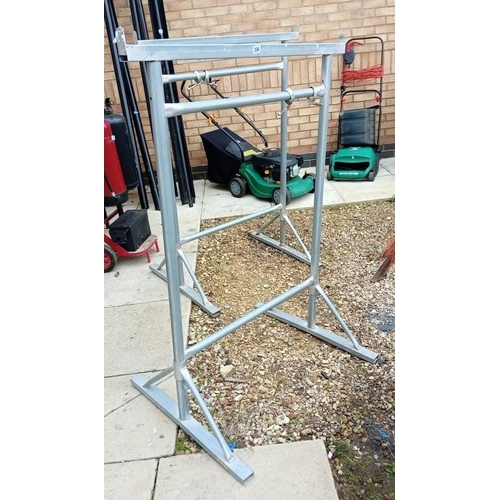 334 - A Pair of Galvanised Stands (as New) 100cm Wide