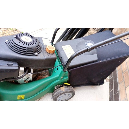 338 - A Clean 40cm Petrol Lawn mover with catcher.