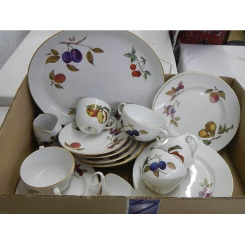 380 - A Royal Worcester Evehsam pattern dinner set, COLLECT ONLY.