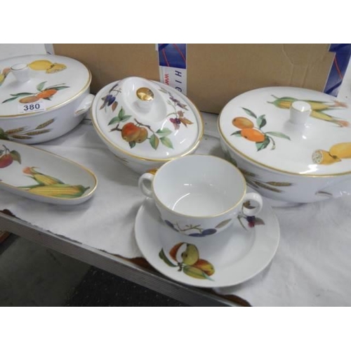 380 - A Royal Worcester Evehsam pattern dinner set, COLLECT ONLY.