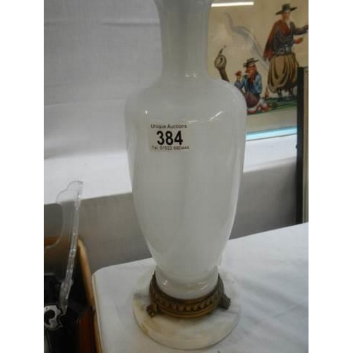 384 - A ceramic table lamp.