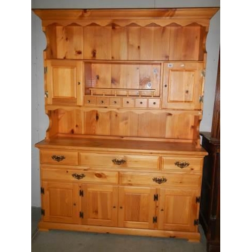 582 - A good quality modern pine dresser. COLLECT ONLY.