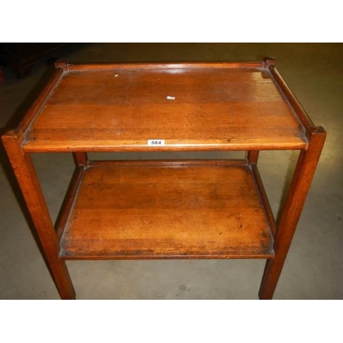 584 - A two tier mahogany tea trolley, COLLECT ONLY.