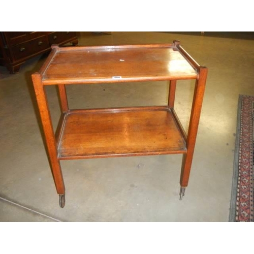 584 - A two tier mahogany tea trolley, COLLECT ONLY.