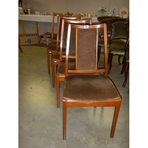 592 - A set of four Nathan furniture dining chairs, COLLECT ONLY.