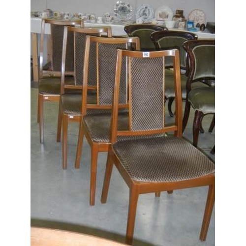 592 - A set of four Nathan furniture dining chairs, COLLECT ONLY.