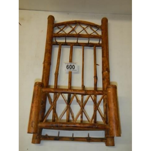 600 - A bamboo letter rack, COLLECT ONLY.