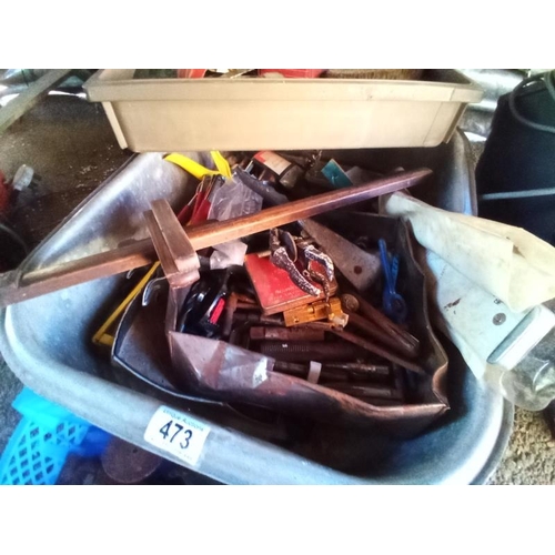 473 - A good Box of workshop tools