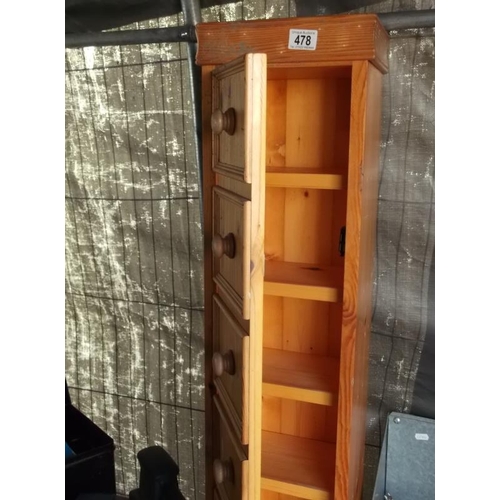 478 - An Antique Pine Shelf / Drainer Unit