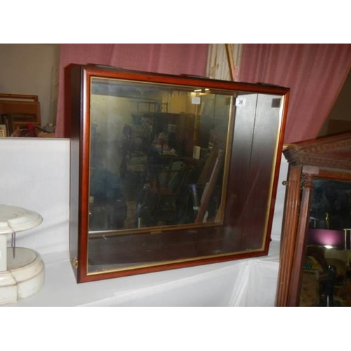 39 - A mahogany display case, COLLECT ONLY.