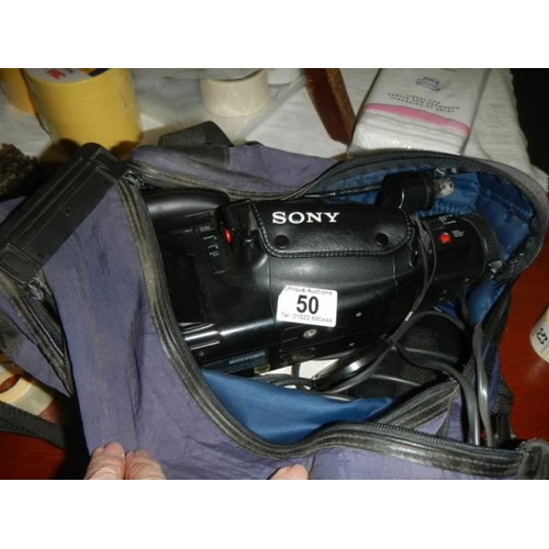 50 - A Sony camcorder in case.