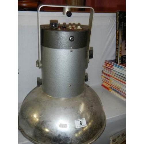 6 - A vintage Industrial lamp.