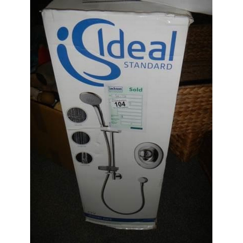 104 - A boxed Ideal Standard shower.