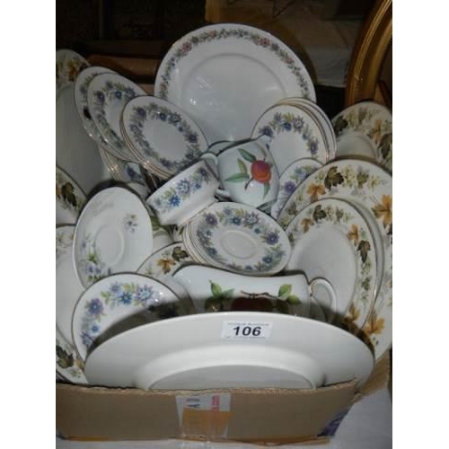 106 - A quantity of mixed dinner ware including Paragon etc. COLLECT ONLY.