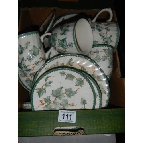 111 - A quantity of ivy patterned tea ware, COLLECT ONLY.