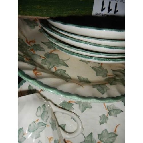 111 - A quantity of ivy patterned tea ware, COLLECT ONLY.