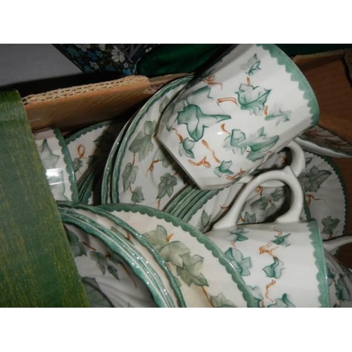 111 - A quantity of ivy patterned tea ware, COLLECT ONLY.