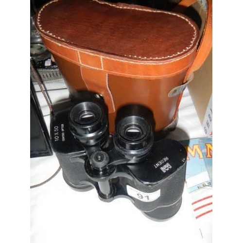 91 - A cased pair of binoculars.