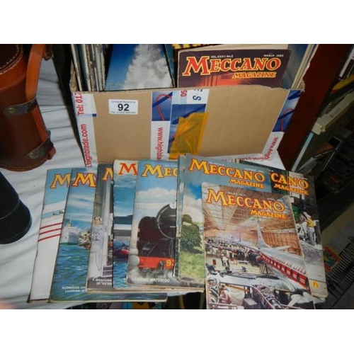 92 - A quantity of Meccano magazines.