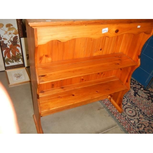 204 - A pine dresser back,  COLLECT ONLY.