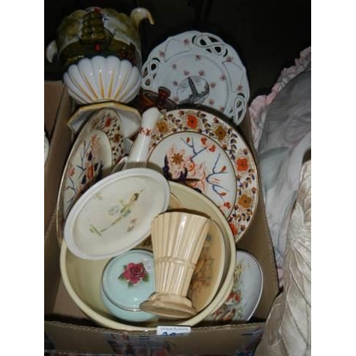 281 - A box of assorted plates etc., COLLECT ONLY.