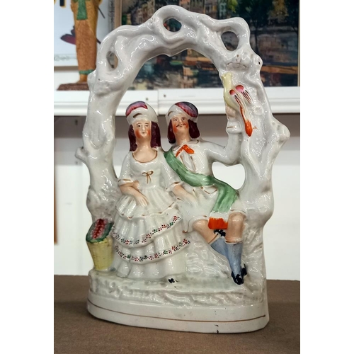 1154 - 4 Victorian Staffordshire flat back figurines