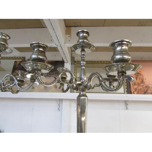 1171 - A pair of good quality silver plate candelabra.