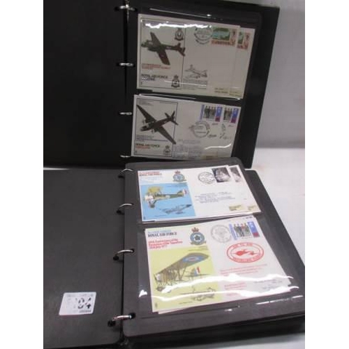 1194 - Two folders of R.A.F and aircraft related first day covers and postcards.