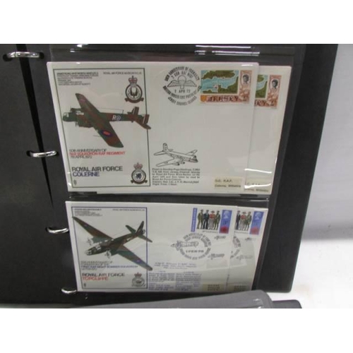 1194 - Two folders of R.A.F and aircraft related first day covers and postcards.