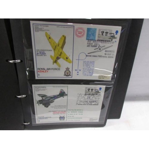 1194 - Two folders of R.A.F and aircraft related first day covers and postcards.