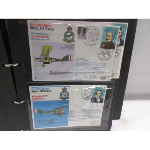 1194 - Two folders of R.A.F and aircraft related first day covers and postcards.