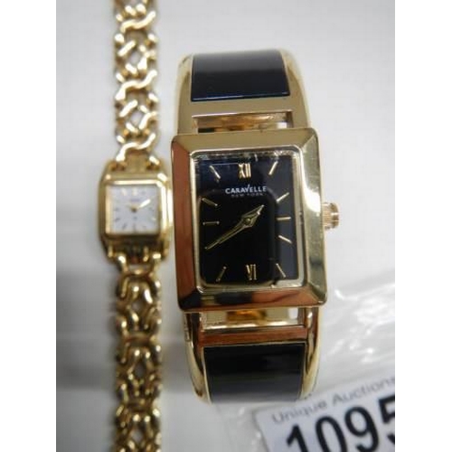 1095 - An Accurist ladies wrist watch and a Caravella ladies wrist watch.