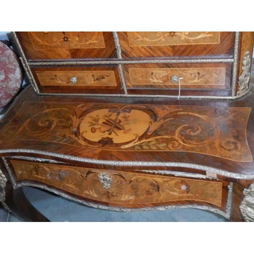 1486 - A marquetry inlaid ladies writing desk, COLLECT ONLY.