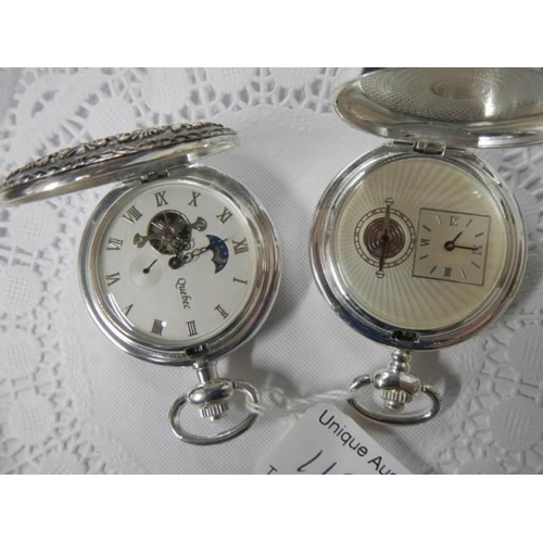 1190H - Two modern pocket watches.