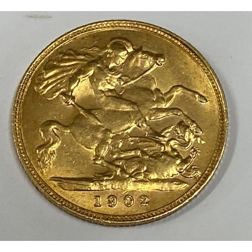 1100G - A 1902 Gold Half Sovereign