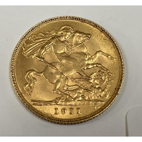 1100K - A 1911 Gold Half Sovereign