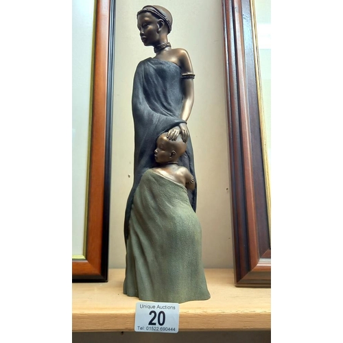 20 - A soul journeys Mashava tribal figure 'a sisters care' Height 33cm