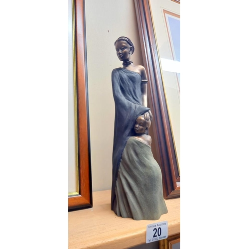 20 - A soul journeys Mashava tribal figure 'a sisters care' Height 33cm