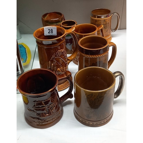 28 - A quantity of assorted tankards