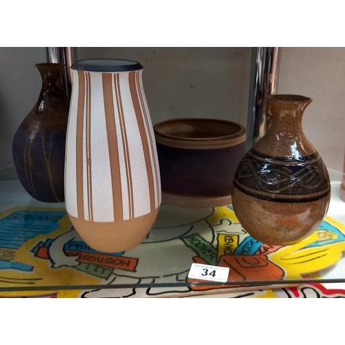 34 - A good lot of pottery including Denby