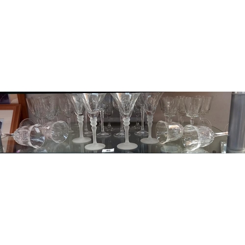 46 - A selection of wine glasses