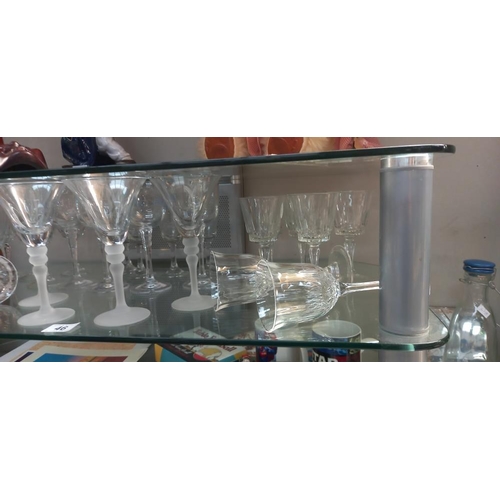 46 - A selection of wine glasses