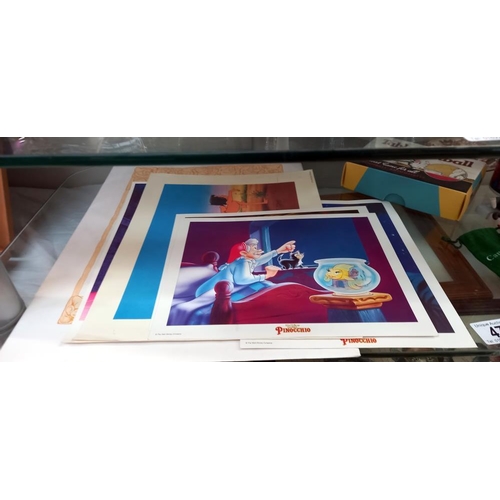 47 - A mixed lot inc Snow White lithograph 1994, Disney pictures, Hagen-Renaker, Star Trek, Nightmare Bef... 