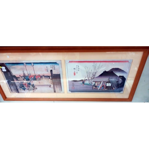 49 - 3 Japanese wood block photolithographs