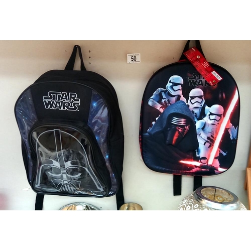 50 - 2 new Star Wars back packs