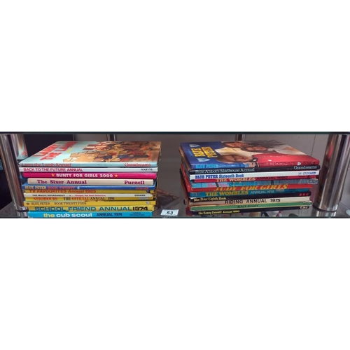 53 - A quantity of children's annuals etc